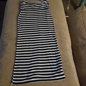 Striped maxi skirt